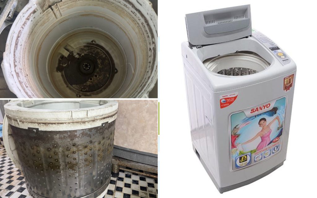 TinhteDIY: Tháo máy giặt lồng đứng Sanyo vệ sinh đơn giản缩略图 Edit