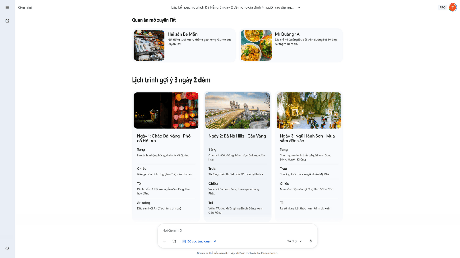 5 ứng dụng thực tế của tính năng Bố cục trực quan trên Google Gemini