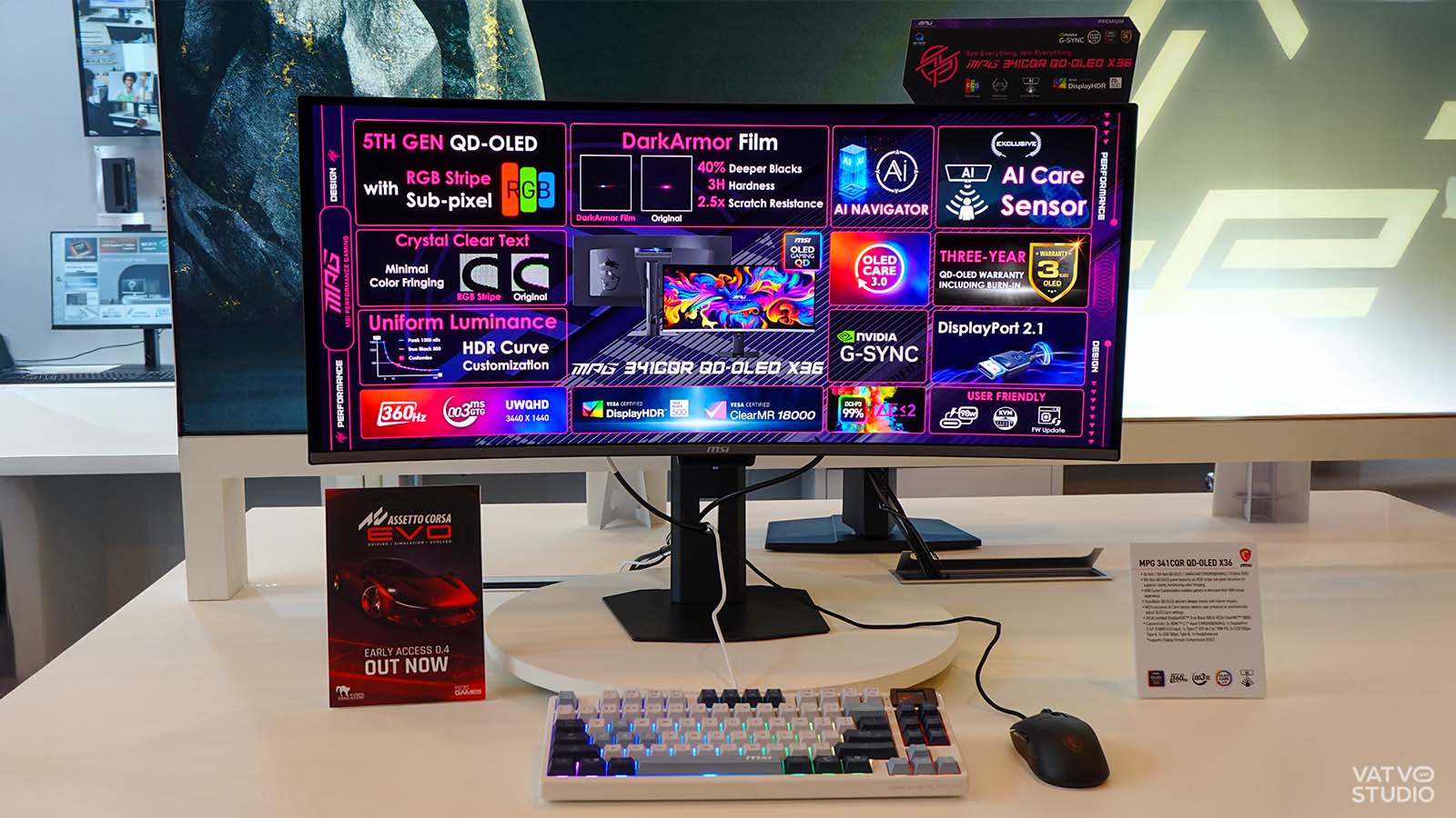 Đây là bộ đôi màn hình QD-OLED 360Hz tích hợp AI của MSI: Toàn thông số khủng, tính năng bạt ngàn cho game thủ