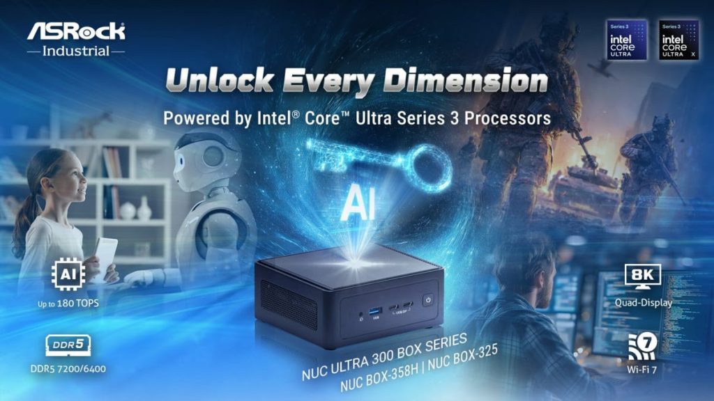 ASRock NUC Ultra 300: Mini PC với hai lựa chọn Core Ultra 5 325 và Core Ultra X7 358H缩略图 Thích